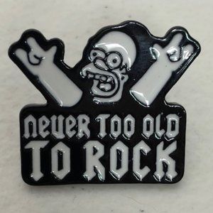 Homer Simpson Too old To Rock Lapel Pin Simpsons